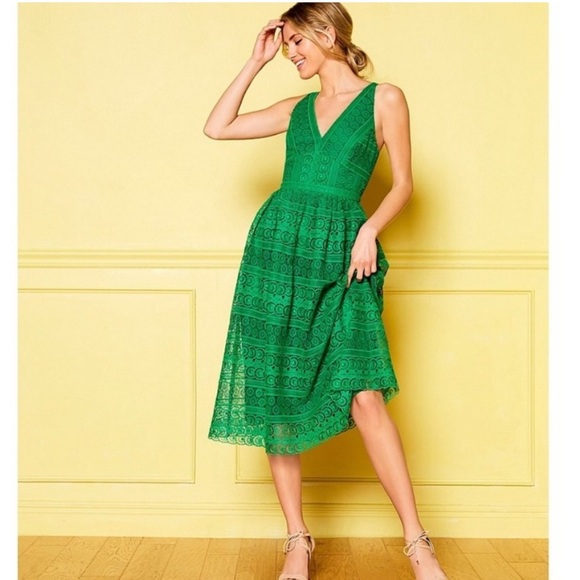 Antonio Melani Ruth Lace Green Dress - Picture 2 of 5